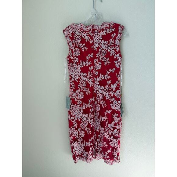 NWT Tadashi Shoji Embellished Lace Sheath Dress Size 10 - Picture 3 of 8